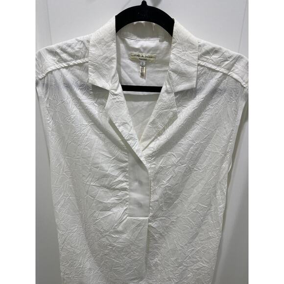 Rag And Bone White Crinkle Fabric Mini Dress SIZE 0 - Picture 3 of 10